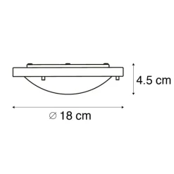 QAZQA Moderne plafonnière zwart 18 cm IP44 - Yuma