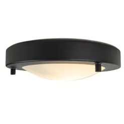 QAZQA Moderne plafonnière zwart 18 cm IP44 - Yuma
