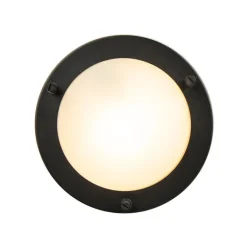 QAZQA Moderne plafonnière zwart 18 cm IP44 - Yuma