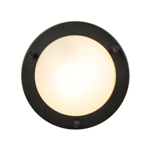 QAZQA Moderne plafonnière zwart 18 cm IP44 - Yuma