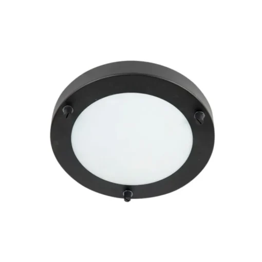 QAZQA Moderne plafonnière zwart 18 cm IP44 - Yuma
