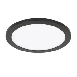 QAZQA Moderne plafonnière zwart 30 cm incl. LED IP44 - Steve