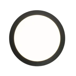 QAZQA Moderne plafonnière zwart 30 cm incl. LED IP44 - Steve