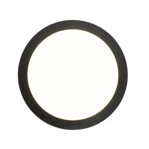 QAZQA Moderne plafonnière zwart 30 cm incl. LED IP44 - Steve
