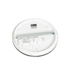 QAZQA Moderne plafonnière zwart 30 cm incl. LED IP44 - Steve