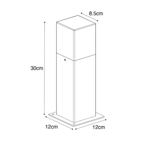 QAZQA Moderne staande buitenlamp grijs 30 cm IP44 - Denmark