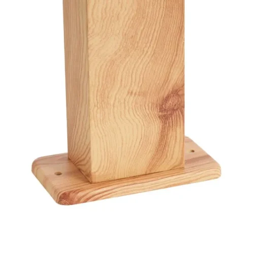 QAZQA Moderne staande buitenlamp aluminium met hout print 65cm IP44 - Baleno