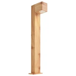 QAZQA Moderne staande buitenlamp aluminium met hout print 65cm IP44 - Baleno