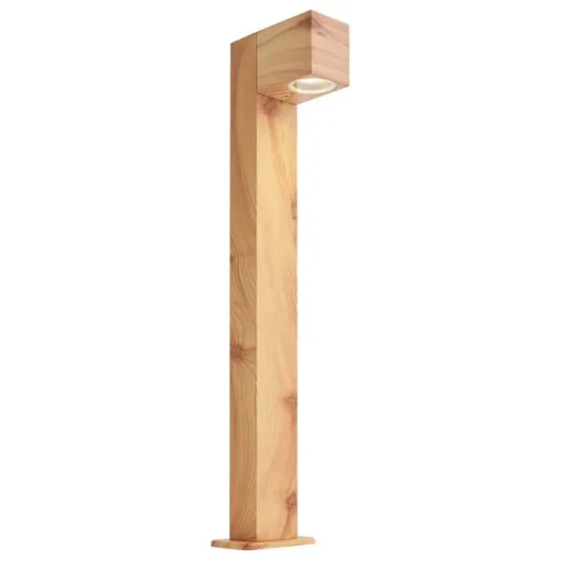 QAZQA Moderne staande buitenlamp aluminium met hout print 65cm IP44 - Baleno