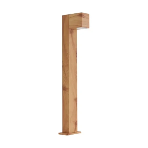 QAZQA Moderne staande buitenlamp aluminium met hout print 65cm IP44 - Baleno