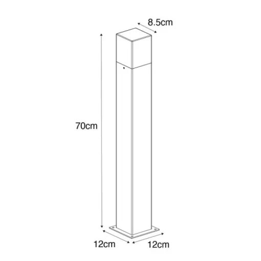 QAZQA Moderne staande buitenlamp 70 cm donkergrijs IP44 - Denmark