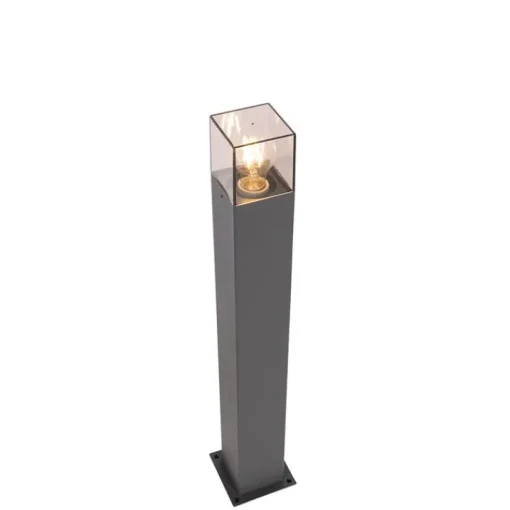 QAZQA Moderne staande buitenlamp 70 cm donkergrijs IP44 - Denmark