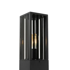 QAZQA Moderne staande buitenlamp zwart 80 cm IP44 - Dijon
