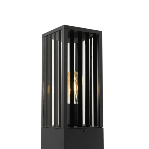 QAZQA Moderne staande buitenlamp zwart 80 cm IP44 - Dijon