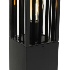 QAZQA Moderne staande buitenlamp zwart 80 cm IP44 - Dijon