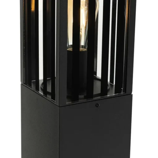 QAZQA Moderne staande buitenlamp zwart 80 cm IP44 - Dijon