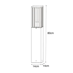 QAZQA Moderne staande buitenlamp zwart 80 cm IP44 - Dijon