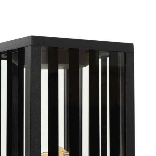 QAZQA Moderne staande buitenlamp zwart 80 cm IP44 - Dijon