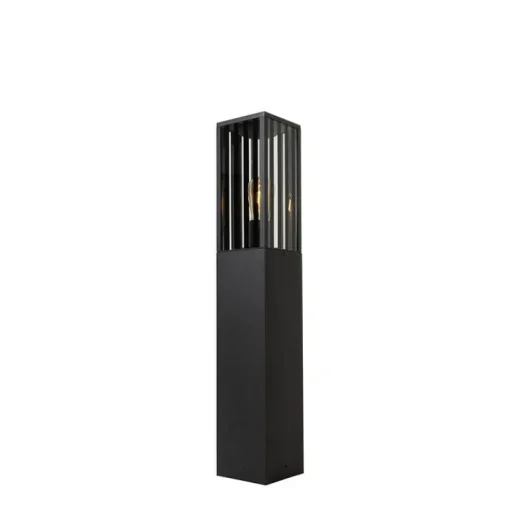 QAZQA Moderne staande buitenlamp zwart 80 cm IP44 - Dijon