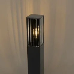 QAZQA Moderne staande buitenlamp zwart 80 cm IP44 - Dijon