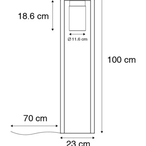 QAZQA Moderne staande buitenlamp zwart IP44 - Jarra Balanco