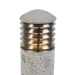 QAZQA Moderne staande buitenlamp graniet 40 cm - Happy