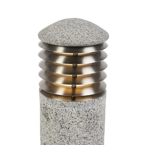 QAZQA Moderne staande buitenlamp graniet 40 cm - Happy