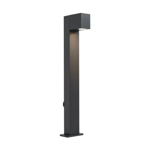 QAZQA Moderne staande buitenlamp zwart 65cm met stopcontact IP44 - Baleno