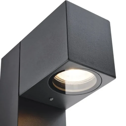 QAZQA Moderne staande buitenlamp zwart 65cm met stopcontact IP44 - Baleno