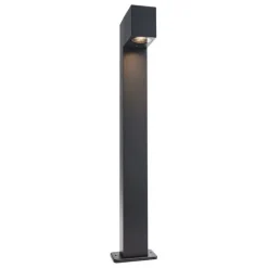 QAZQA Moderne staande buitenlamp zwart 65cm met stopcontact IP44 - Baleno