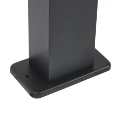 QAZQA Moderne staande buitenlamp zwart 65cm met stopcontact IP44 - Baleno
