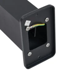 QAZQA Moderne staande buitenlamp zwart 65cm met stopcontact IP44 - Baleno