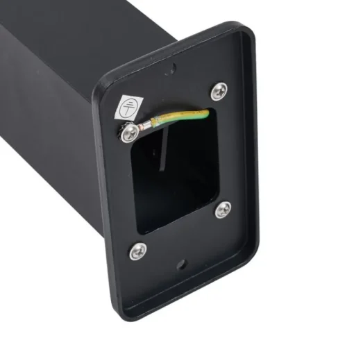QAZQA Moderne staande buitenlamp zwart 65cm met stopcontact IP44 - Baleno