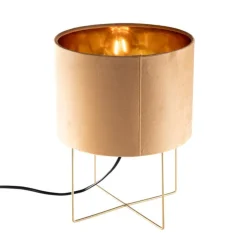 Honsel Moderne tafellamp geel met goud - Rosalina