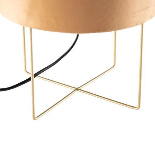 Honsel Moderne tafellamp geel met goud - Rosalina