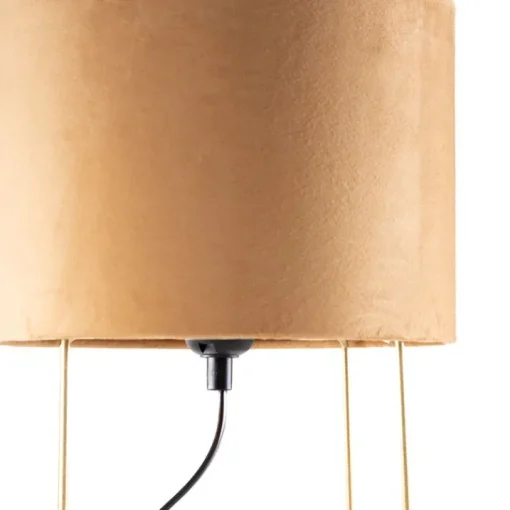 Honsel Moderne tafellamp geel met goud - Rosalina