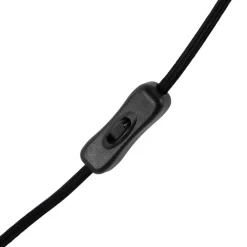 QAZQA Moderne tafellamp staal met zwarte kap 35 cm - Simplo