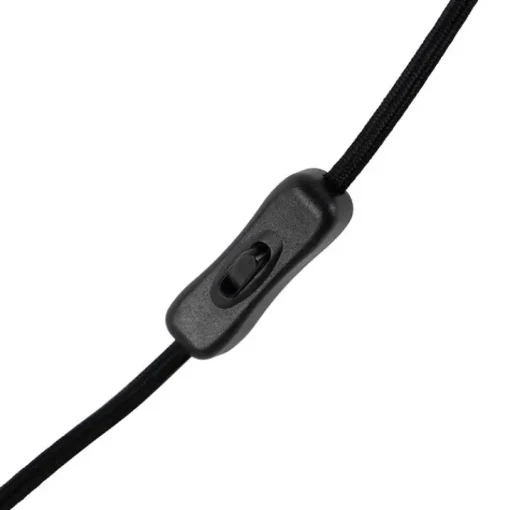 QAZQA Moderne tafellamp staal met zwarte kap 35 cm - Simplo