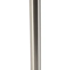 QAZQA Moderne tafellamp staal met witte kap 32 cm - Simplo