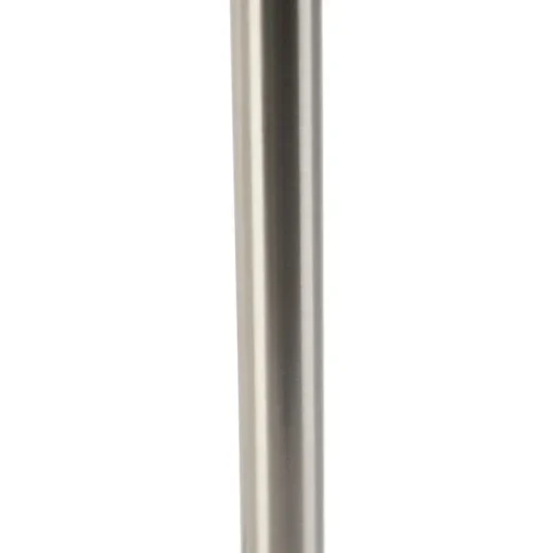 QAZQA Moderne tafellamp staal met witte kap 32 cm - Simplo