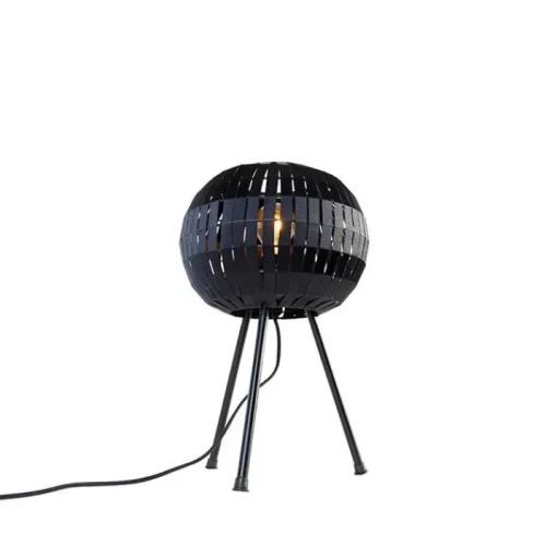 QAZQA Moderne tafellamp tripod zwart - Zoë