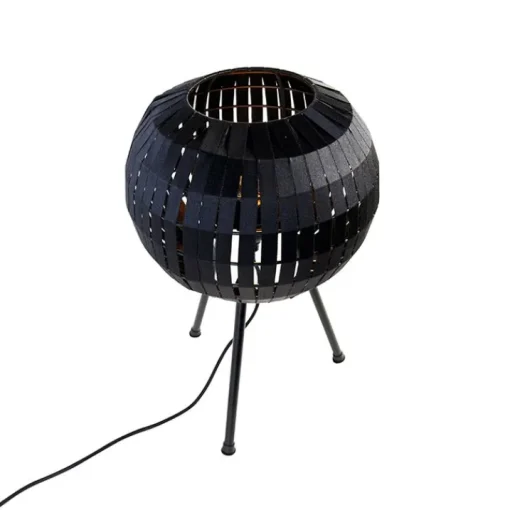 QAZQA Moderne tafellamp tripod zwart - Zoë