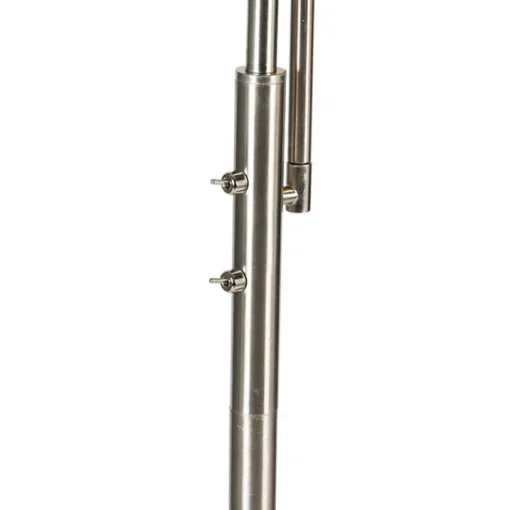 QAZQA Moderne vloerlamp staal incl. LED dimbaar met leesarm - Strela