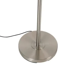 QAZQA Moderne vloerlamp staal incl. LED dimbaar met leesarm - Strela
