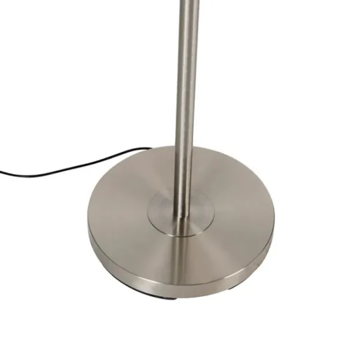 QAZQA Moderne vloerlamp staal incl. LED dimbaar met leesarm - Strela