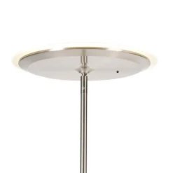 QAZQA Moderne vloerlamp staal incl. LED dimbaar met leesarm - Strela