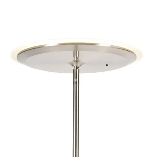 QAZQA Moderne vloerlamp staal incl. LED dimbaar met leesarm - Strela