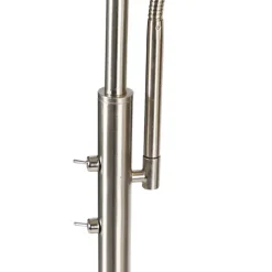 QAZQA Moderne vloerlamp staal incl. LED dimbaar met leesarm - Strela