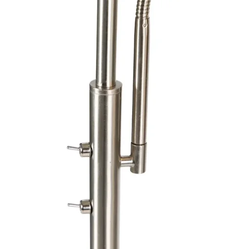 QAZQA Moderne vloerlamp staal incl. LED dimbaar met leesarm - Strela