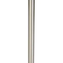 QAZQA Moderne vloerlamp staal met zwarte kap 45 cm - Simplo